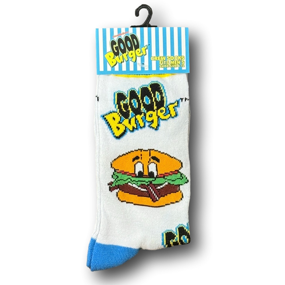 3/$20 Good Burger Funny Novelty Crew Socks - NWT